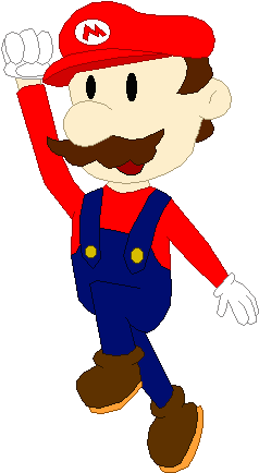 Mario, The Red-capped Plumber - Cartoon (300x500)