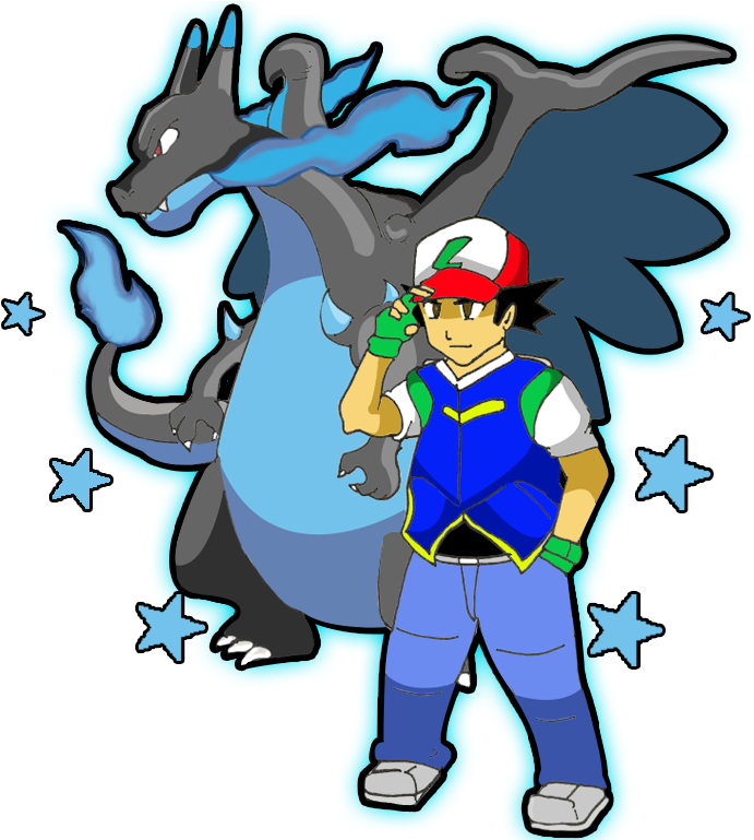 Icyryujin 15 5 Charizard X With Trainer B By Icyryujin - Charizard (1024x768)