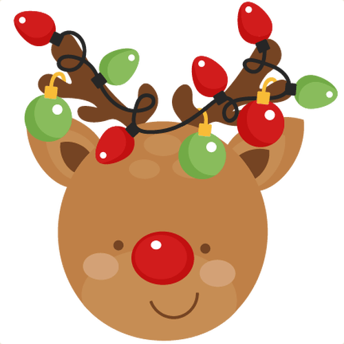 Imagenes Clipart De Renos Tiernos - Cute Christmas Reindeer Clipart (500x500)
