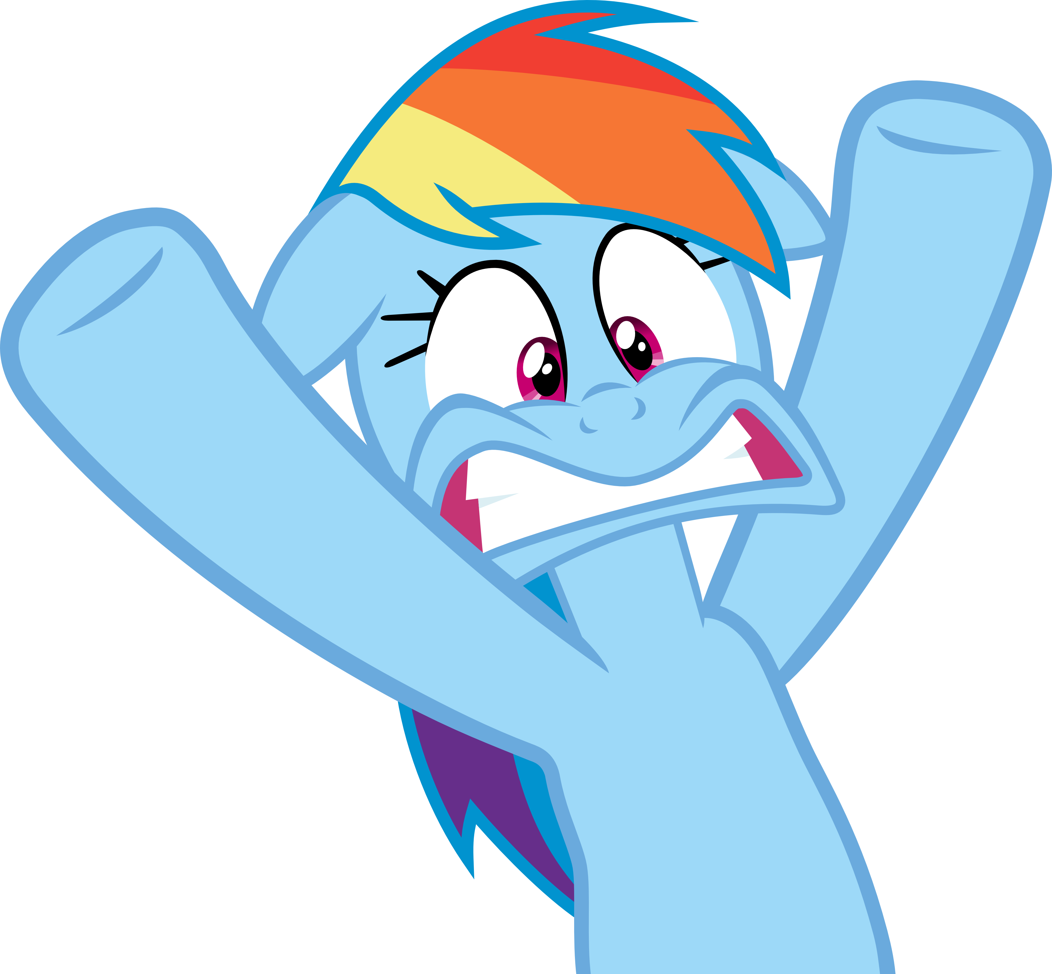 No La Vi - Rainbow Dash Face Vector (1000x926)