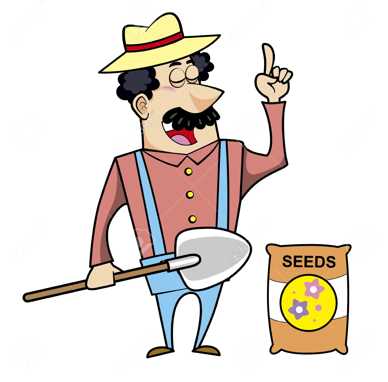 145 Millones - Cartoon Man With A Shovel (1300x1300)