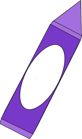 Purple Clipart Crayon - Purple Crayon Clip Art (267x450)