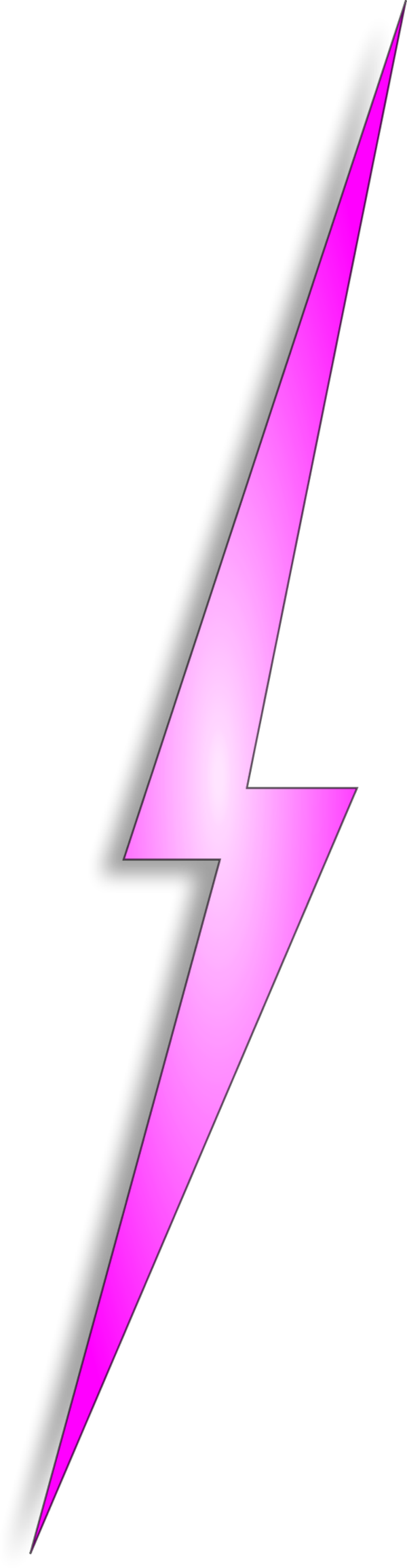Purple Clipart Lightning Bolt - Number (600x2310)