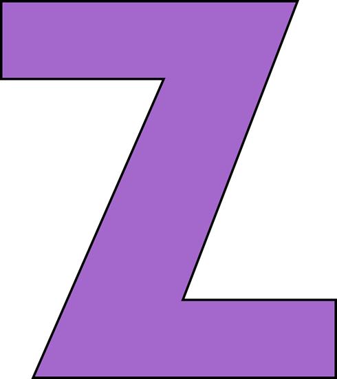 Purple Letter Z Clip Art Image Alphabet Clipart - Purple Letter Z (490x550)