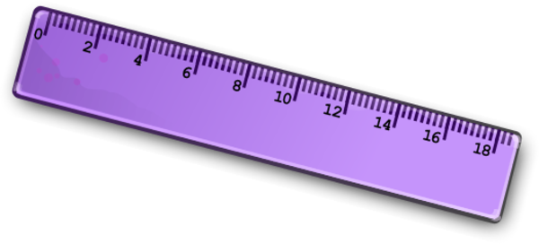 Purple Clipart Ruler - Purple Ruler Clipart (600x272)