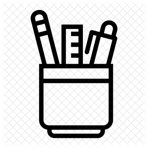 Pencil Icon - Pen Cup Icon (512x512)