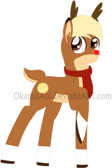 Rudolph The Red-nosed Reindeer By Shiiazu - Mlp Off The Red Nose Reindeer (400x563)