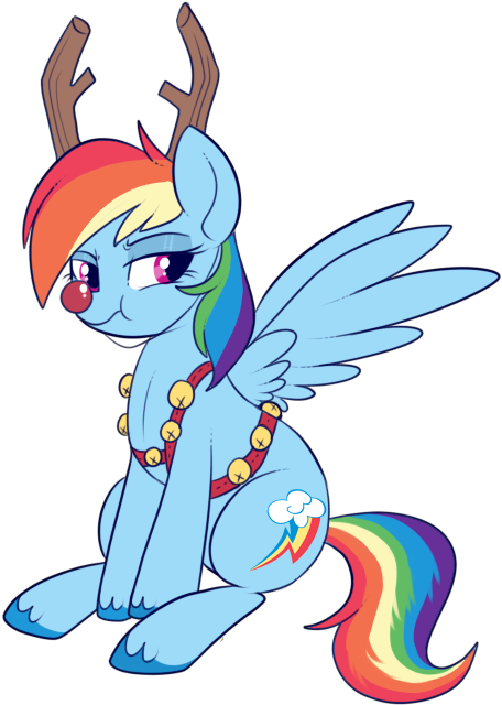 Lulubell, Backwards Cutie Mark, Bell, Deer, Female, - Mlp Rainbow Dash Deer (500x656)