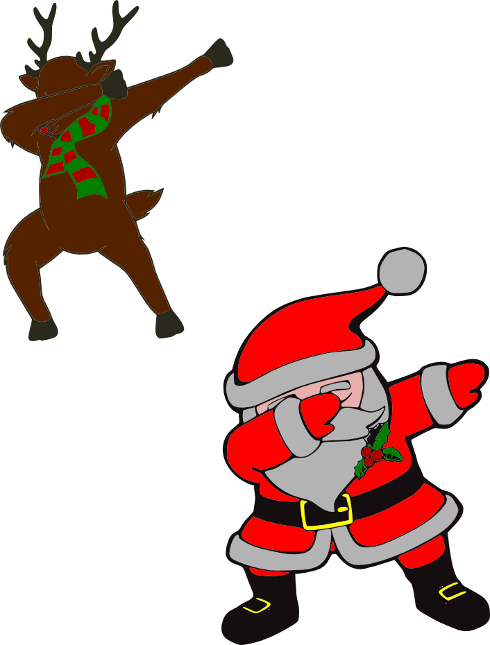 Holidays, Personal Use, Dabbing Santa And Rudolph, - Holidays, Personal Use, Dabbing Santa And Rudolph, (706x930)