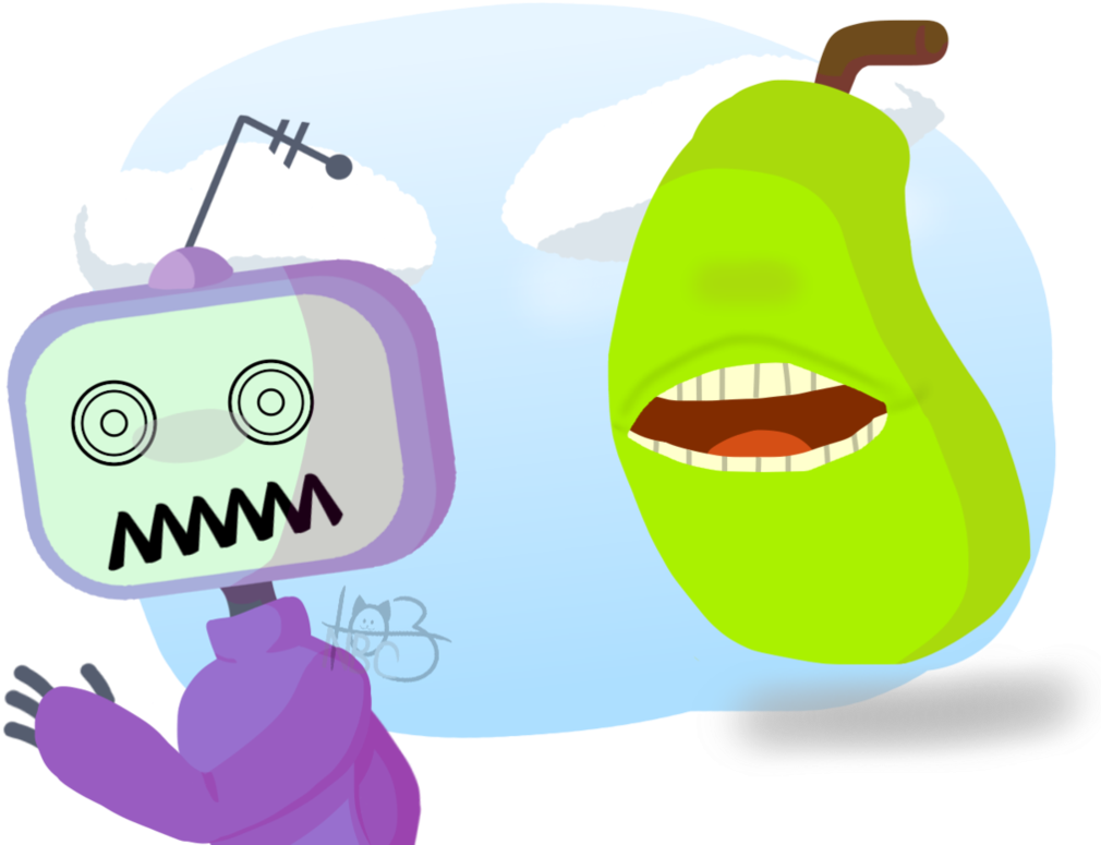 Scary Pear Run By Ninablackcat103 - Cartoon (1021x783)