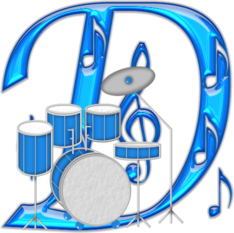 Ch B *✿* Musical Mayuscula - Blue (464x463)