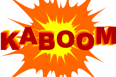 Explode Explosion Clipart - Superhero Words And Clipart Free (450x300)