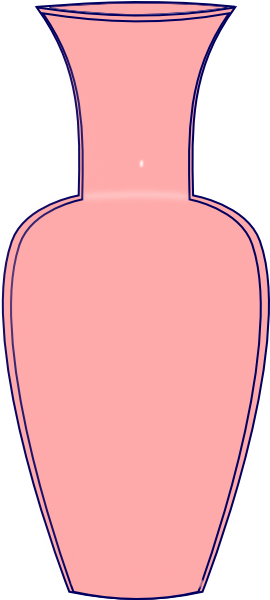 Pink Vase Clip Art - Vase Clipart (276x599)