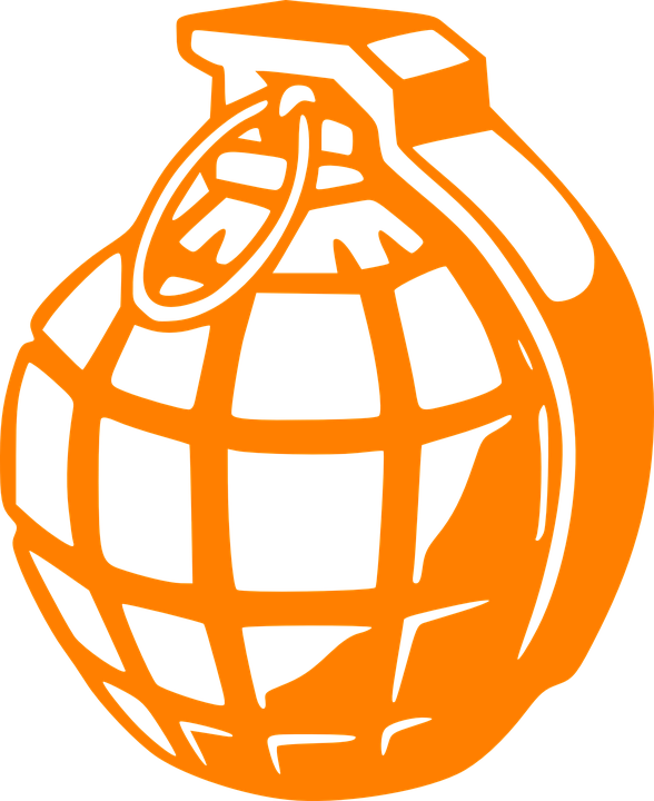 Grenade Clipart Bomb - Hand Grenade (588x720)