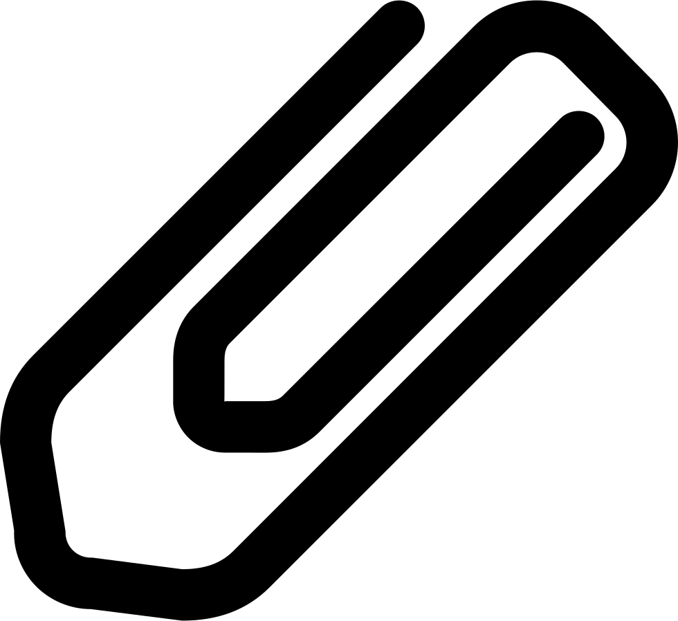 Shaped Paper Clip Comments - Png Appendix Icon White (980x898)