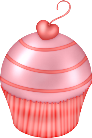 Pinky Peach Valentine - Cupcake (357x500)