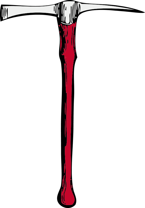 Vector Clip Art - Cartoon Pickaxe (600x859)