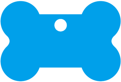 Blue Bone Shaped Pet Tag - Game Controller (501x502)