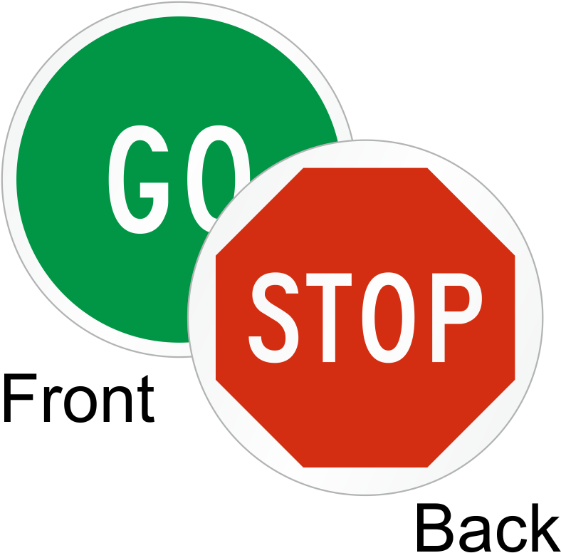 Go Stop 2 Sided Magnetic Status Labels, Sku Lb - Stop Sign (800x800)