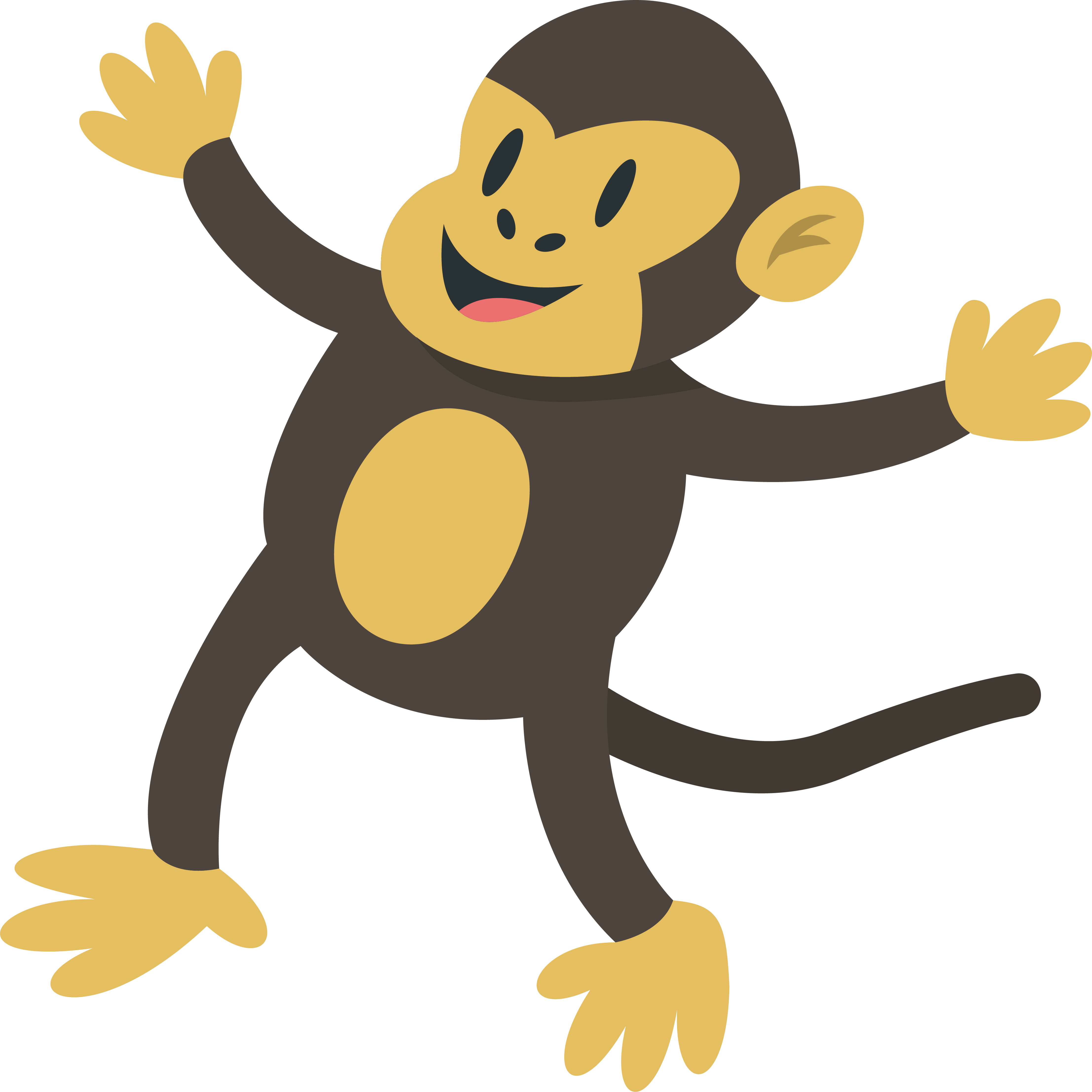 Monkey Diagram Illustration - Vector Giraffe (4428x4431)