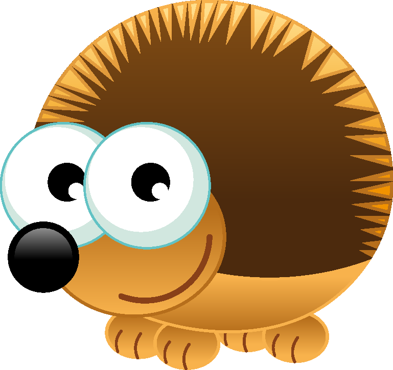 Cute Cartoon Animals - Cute Cartoon Porcupine Shower Curtain (769x725)