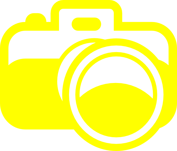 Yellow Camera Clip Art - Double Tap To Like (600x513)