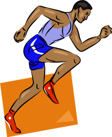 Runnig Sports Clip Art (442x540)