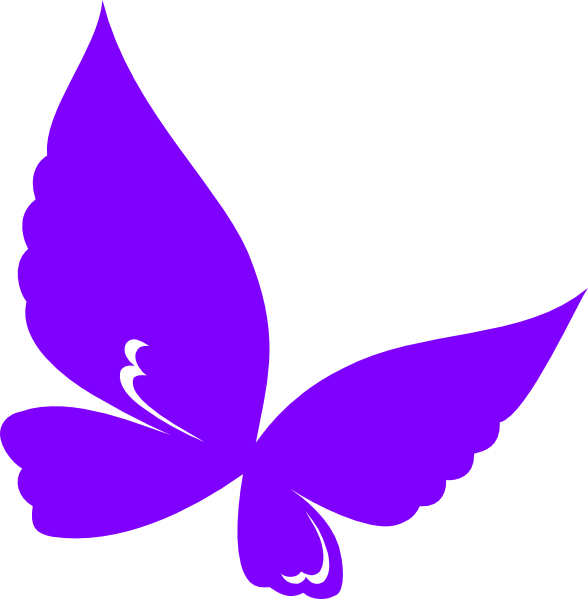 Purple Butterfly Clip Art - Purple Butterfly Clip (588x599)