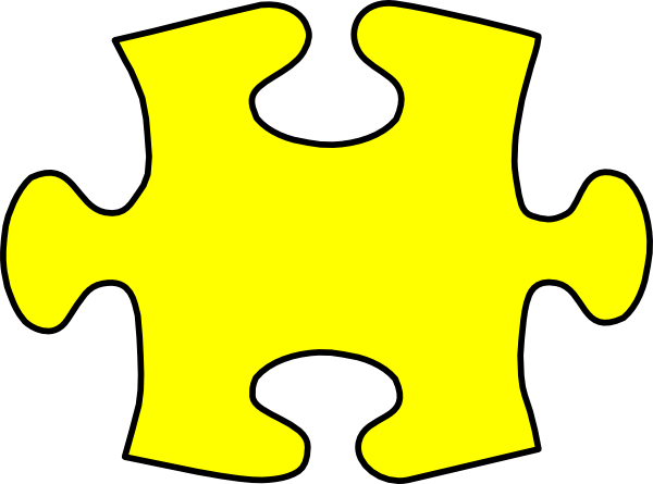 Puzzle Pieces Clipart Yellow (600x445)