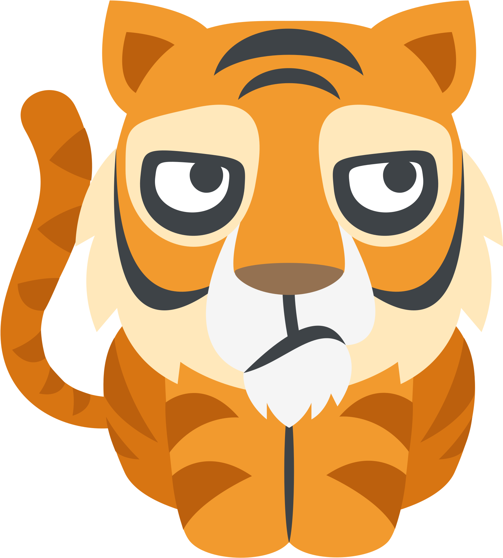 Pics Of Cartoon Tigers 8, Buy Clip Art - Tiger Emoji (2000x2000)