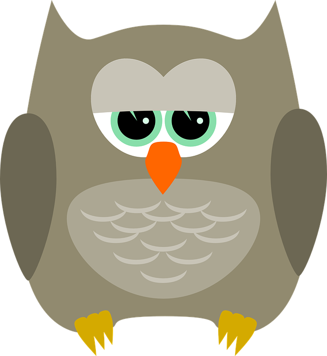 Cartoon Picture Of Owl 13, Buy Clip Art - Sleepy Brown Owl Round Ornament (662x720)