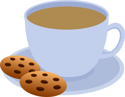 Coffee And Cookies A Big Hit During Finals Week - Chocolate Chip Cookie Clip Art (400x310)