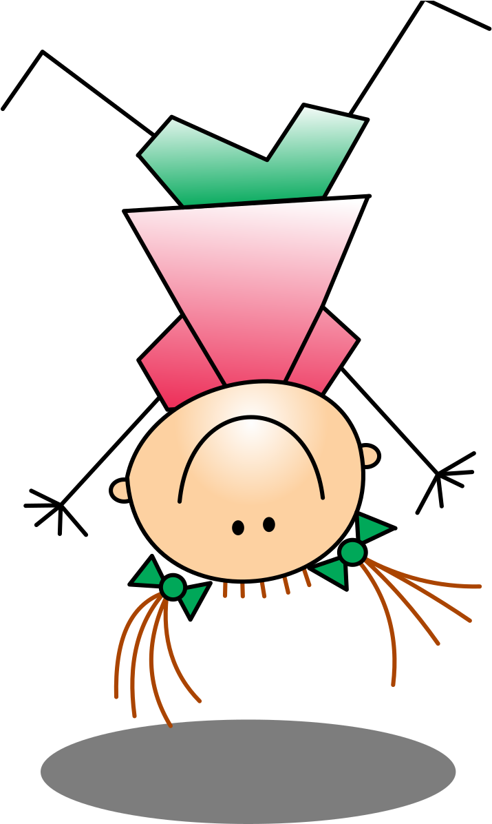 Let's Use Our Imaginations - Upside Down Clipart (768x1218)