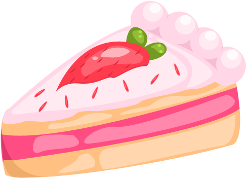 A Slice Of Strawberry Cake By Cutekhay On Deviantart - Strawberry Cake Cartoon Png (640x480)