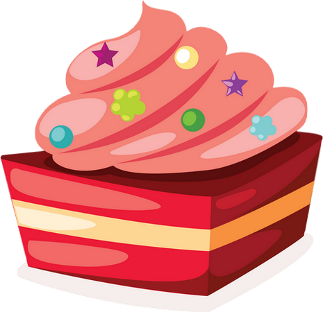 Tube Png Dessin Valentine Cupcake Clipart - Cake (465x450)