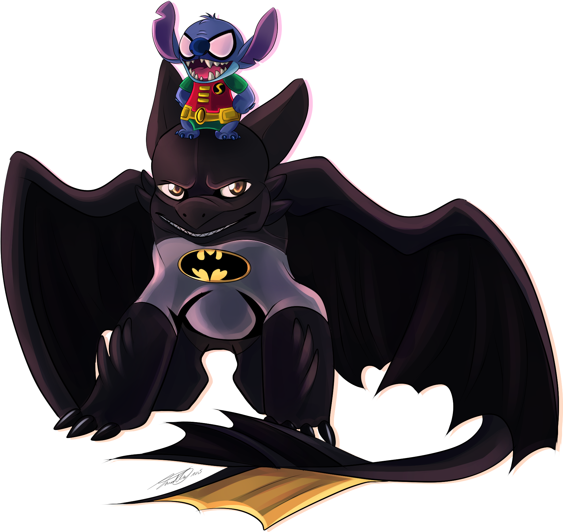Stitch Batman Toothless Drawing How To Train Your Dragon - Stitch Batman Toothless Drawing How To Train Your Dragon (2994x2200)