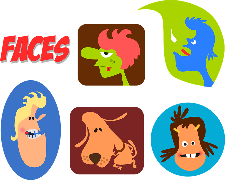 Cartoon People Faces - Clip Art (2400x1925)