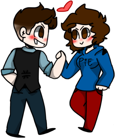Lovely Arm Wrestle By Pie-palace - Cartoon (400x533)