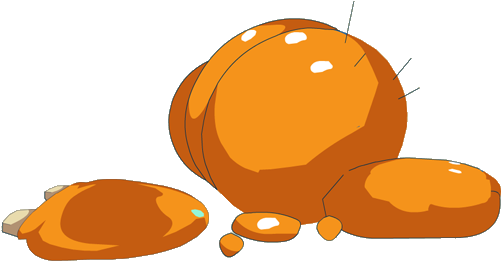 Orange Larva Skin - Bun (500x500)