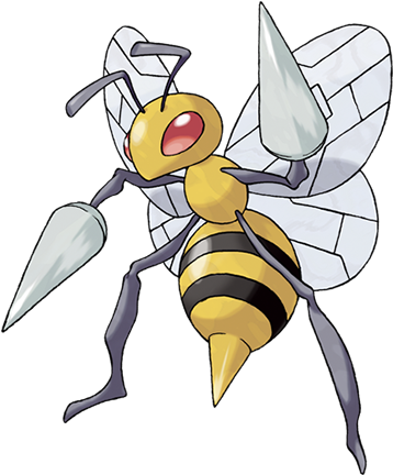 It Has Three Poisonous Stingers On Its Forelegs And - Pokemon Beedrill (600x600)