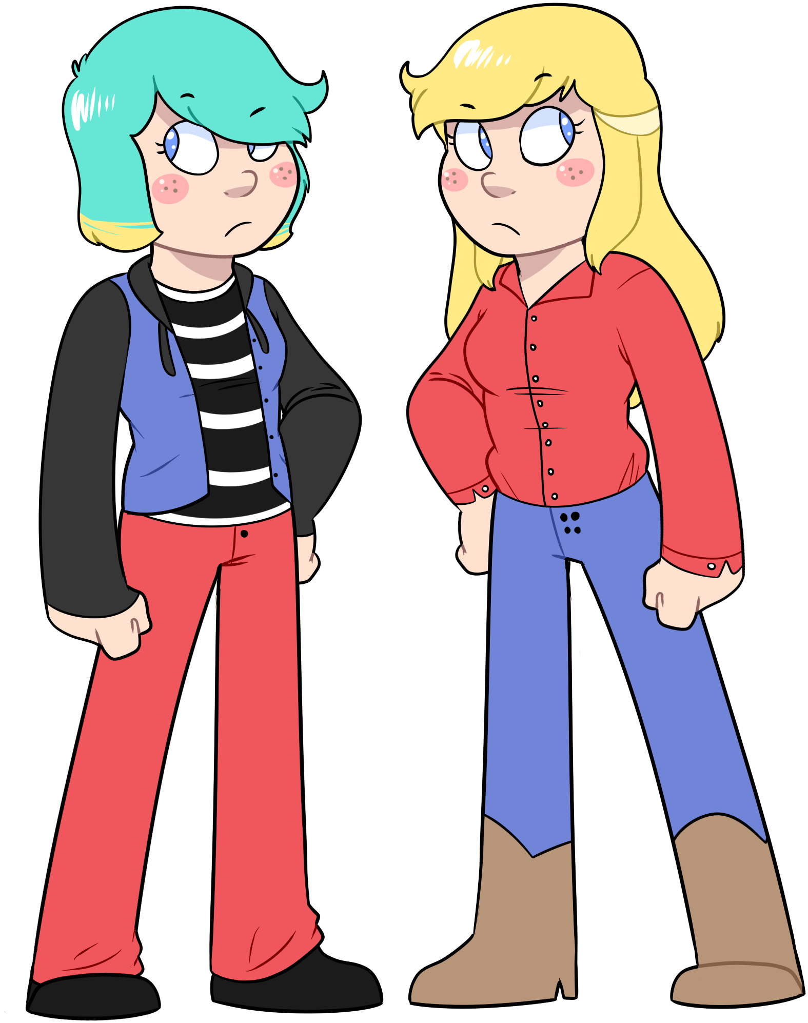 Kris And Lindy Powell By Itsaaudraw - Cartoon (1602x2080)