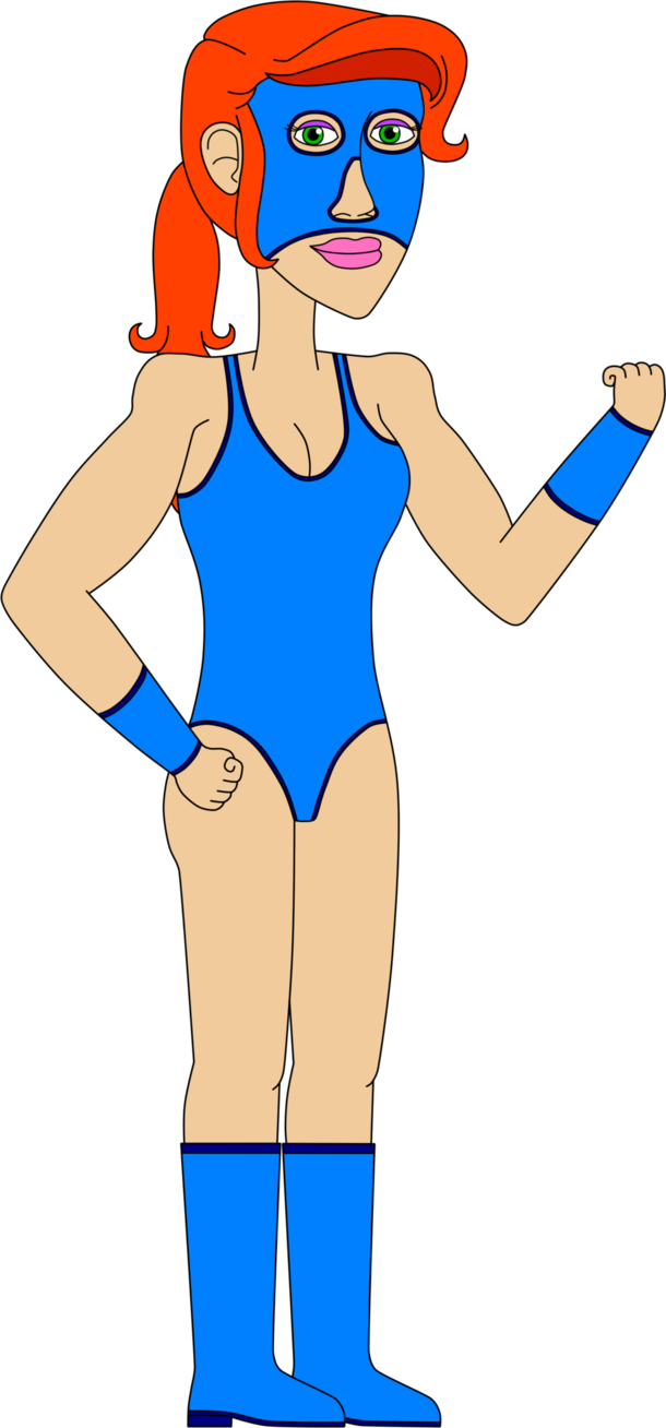 Masked Wrestler Fiona Frizzle By Nick07208 - Drawing (610x1308)
