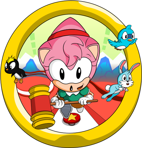 Sonic Mania Amy Rose - Cartoon (512x512)