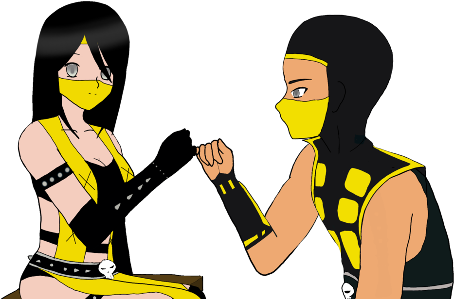 Hellfire And Scorpion By Sakura-hagane - Cartoon (1024x724)