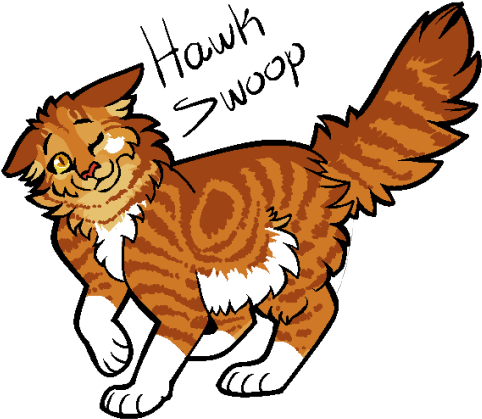 Warrior Cats Alphabet - Warrior Cats Hawk Swoop (500x441)