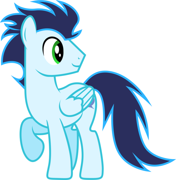 While Shinings Hair Has Shades Of Blue As Dose The - Mlp Soarin (3178x3246)
