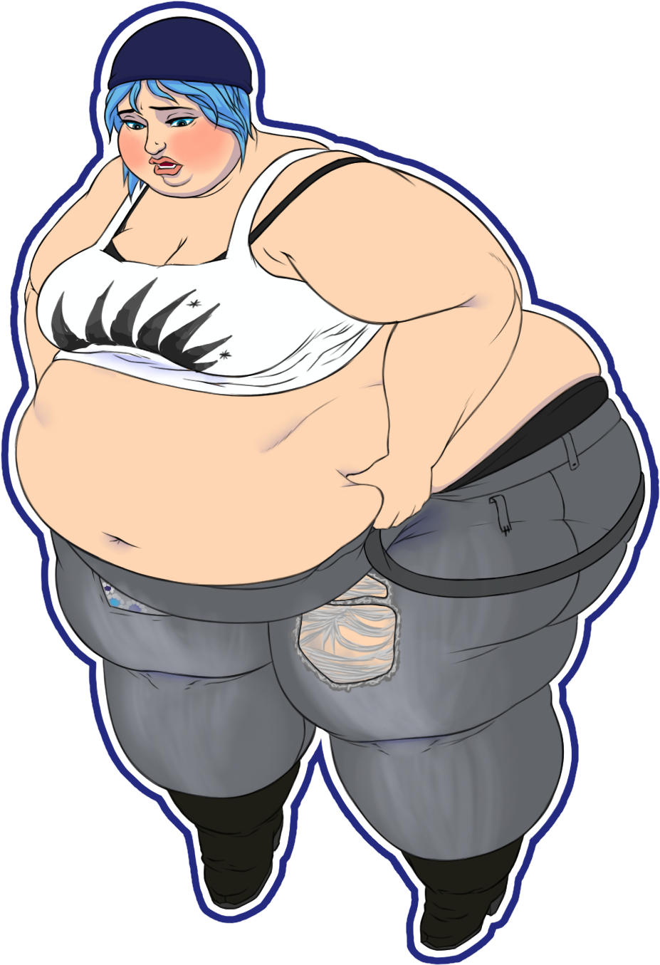 Fatgirlphotos 409 19 Chloe By Candlebars - Life Is Strange Fat (954x1375)