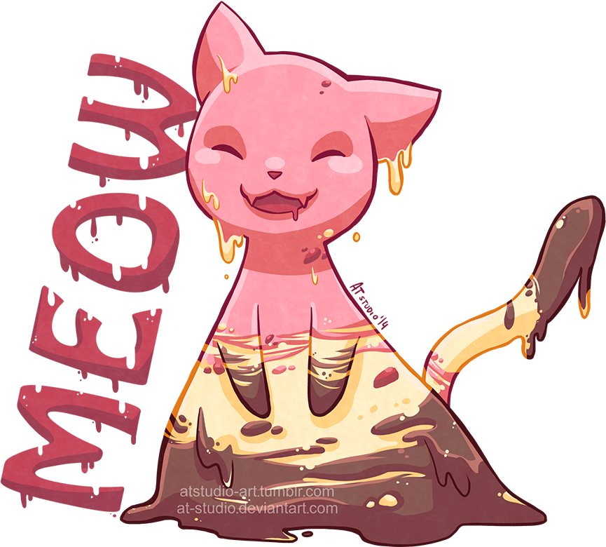 Icecream Kitty Strikes Again By At-studio - Ice Cream Kitty From Tmnt (865x780)