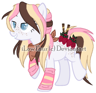 Neapolitan Ice Cream [pony Adopt] C L O S E D By Ilewthur - Neapolitan Ice Cream Pony (400x377)
