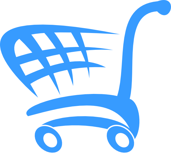 How To Set Use Blue Shopping Cart Svg Vector - Shopping Cart Logo Free (600x541)